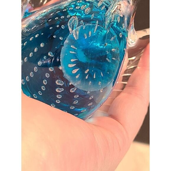 Vintage Mid Century FM Konstglas Style Glass Bird Controlled Bubbles Art Glass - Picture 8 of 15